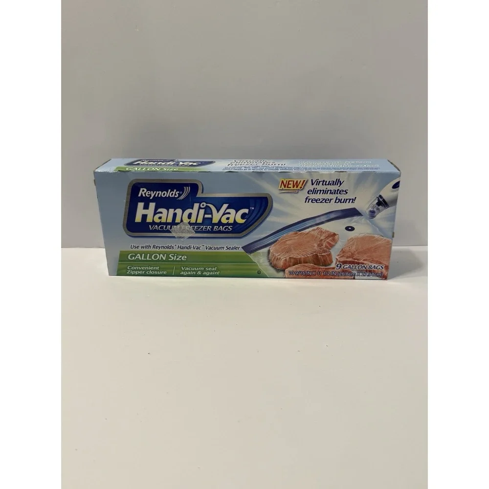 Reynolds Handi-Vac Vacuum Freezer Bags GALLON Size 9 Bags Discontinued Sealed